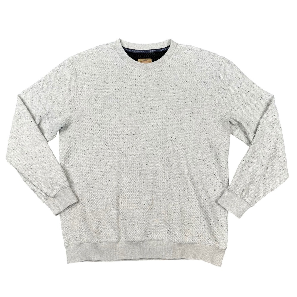 Telluride Clothing Company Sweatshirt Mens Large Gray Textured Crewneck